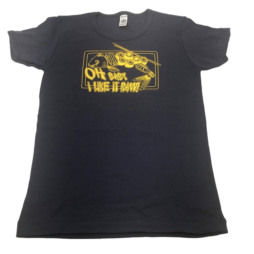 Classic Girl Women's Small Sushi Oh Baby I Like It Raw Short Sleeve Tee NWOT